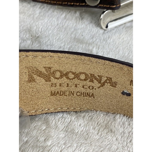 Nocona Western Belt Leather Bling Cross  Embroidered Wings Cowgirls Brown Belt main image 9
